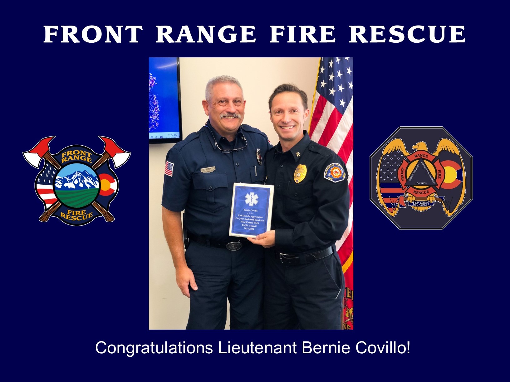 LT Covillo receiving an award