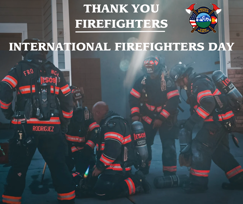 Firefighters working. LOGO