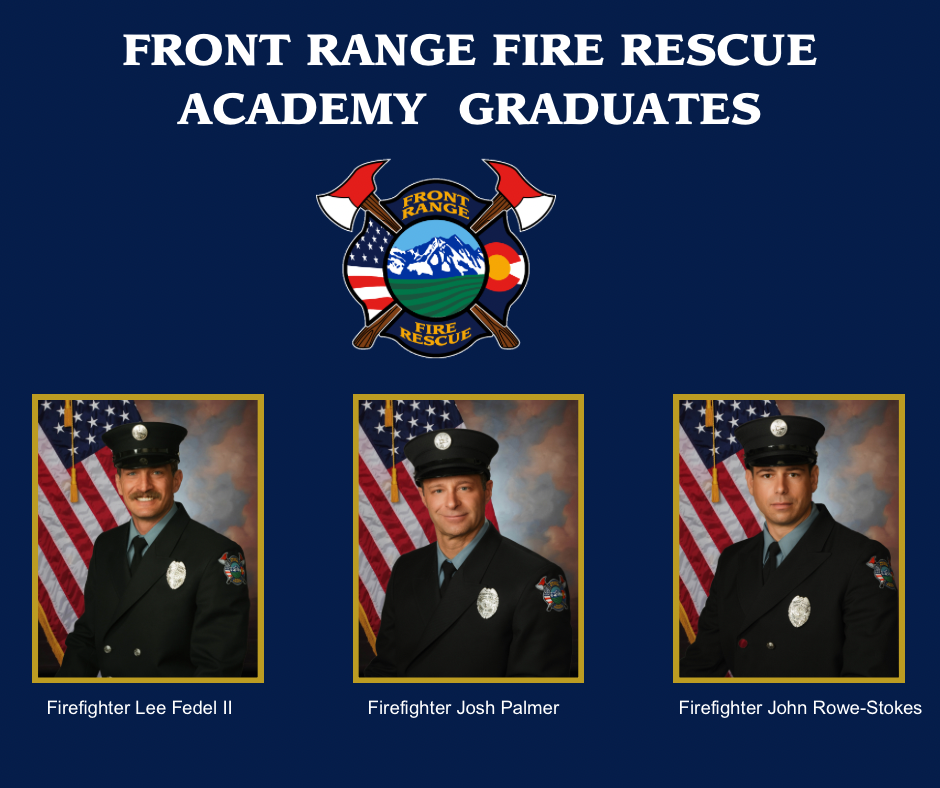 Pic of three firefighters and our logo
