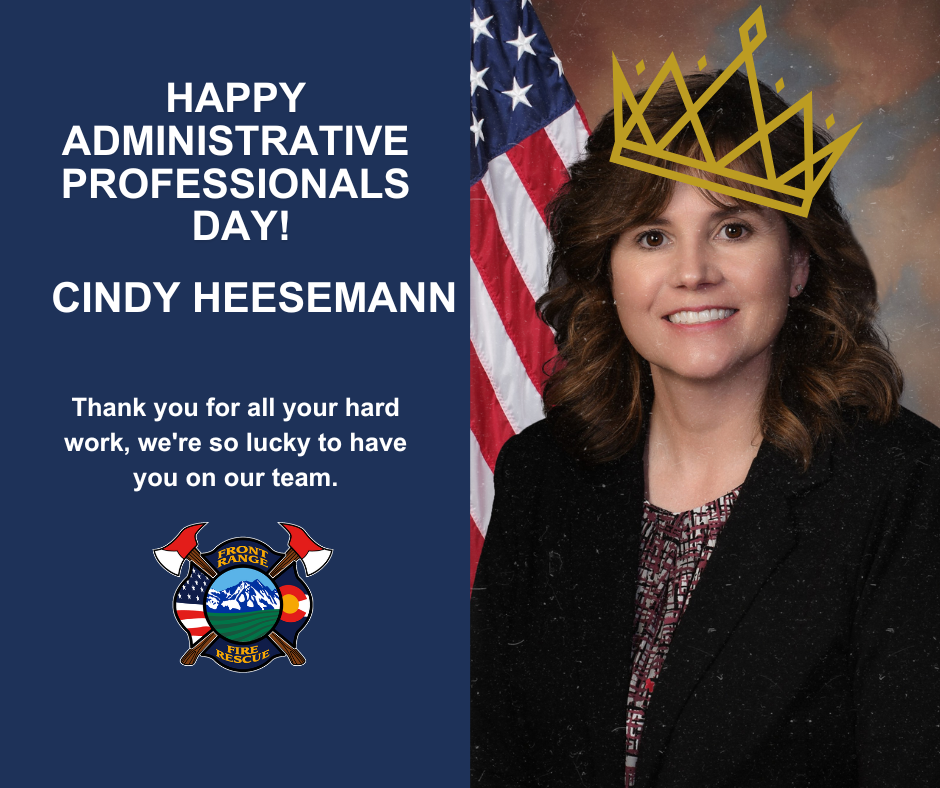 Administrative professional Cindy Heesemann in a decorative frame