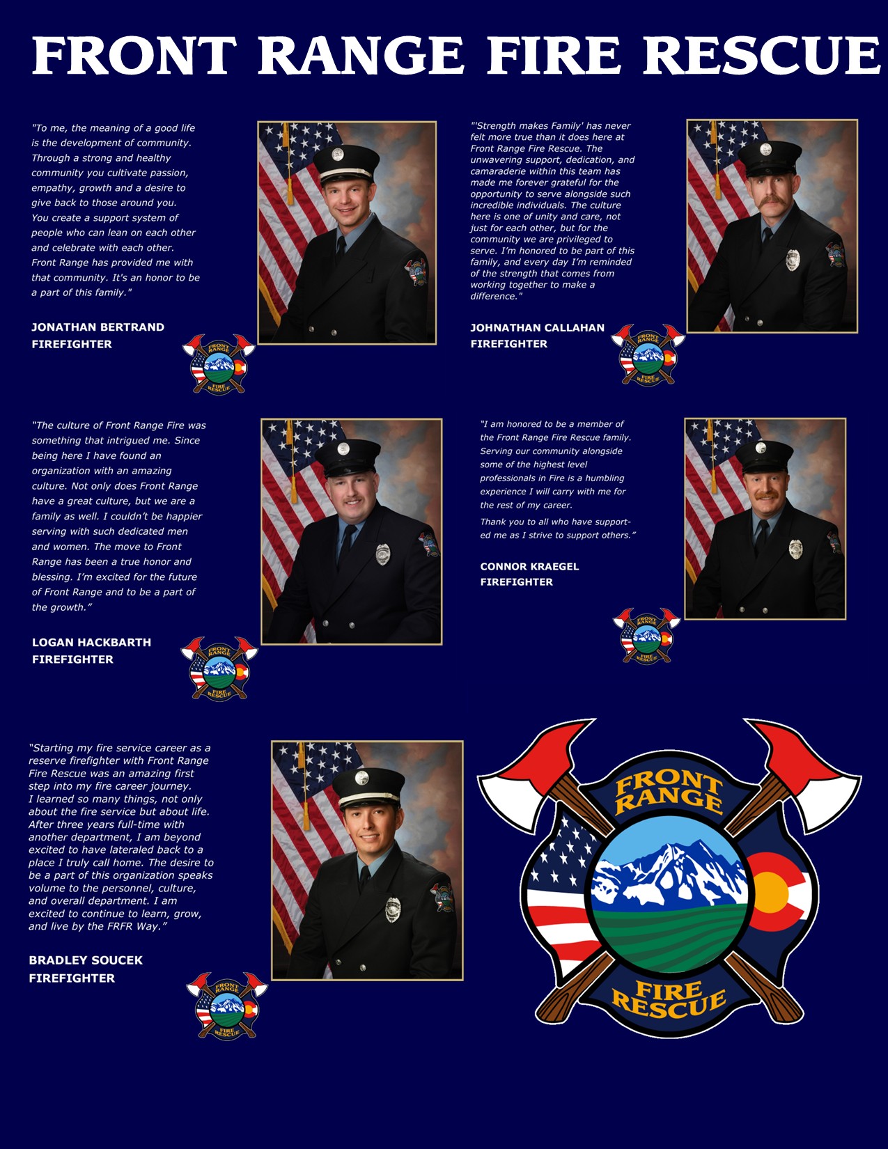 five firefighters and their quotes