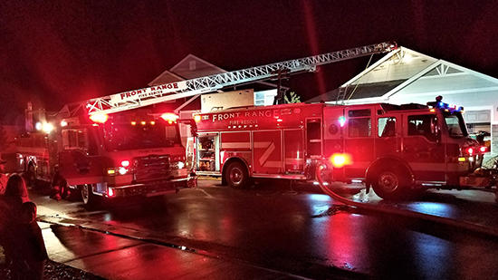 Picture of Fire Truck at Night